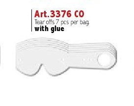 3376 LAMINATED TEAR OFF = 7 LENS IN ONE BAG W/PERIMETER SEAL/GLUE